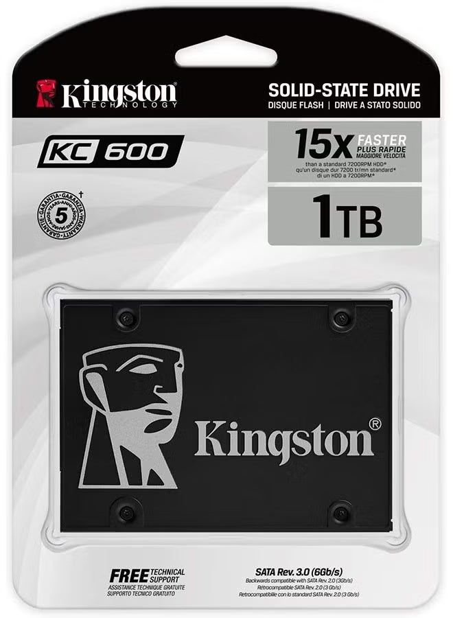 Kingston Kingston Hardware-Based Self-Encrypting Drive with 3D TLC NAND KC600 2.5 Inch SATA SSD SKC600/1000GB - Image 4