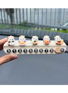 EBMINI Panda Car Move License Plate Interior Decoration Move Car Ornament 