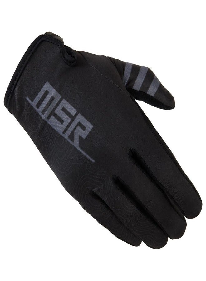 MSR Rush MTB Mountain Bike Dirt Bike Motocross MX BMX Outdoor Sports ATV UTV Powersports Riding Gloves for Men and Women X-Small Black - Image 1