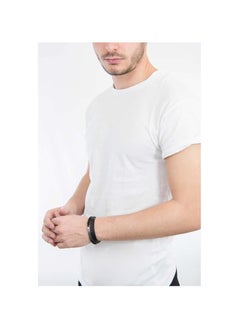 FOSSIL Men's Leather Vintage Casual Steel Multi Strand Bracelet with Stainless Steel Box and Tongue Closure, Black - one size  - Image 2
