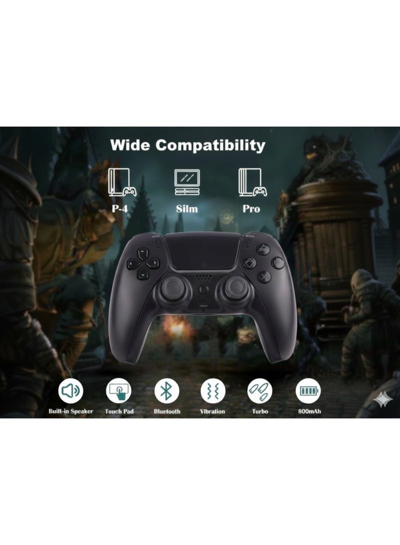 Wireless Game Controller for Wide Compatibility PS4 PS5 Slim Pro Featuring Built-in Speaker Touch Pad Bluetooth Vibration Turbo and 800mAh Battery - Image 2
