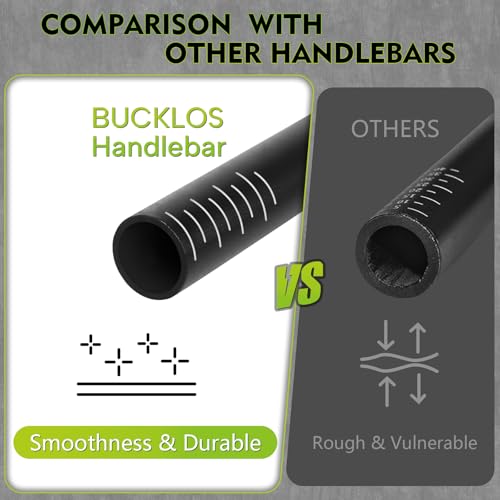 BUCKLOS 25.4/31.8mm Mountain Bike Handlebars Flat/Riser Bar, Aluminum Alloy MTB Handlebar 660/720/780mm, Premium Matter Mount Bikes Bicycle Handle Bar - Image 5