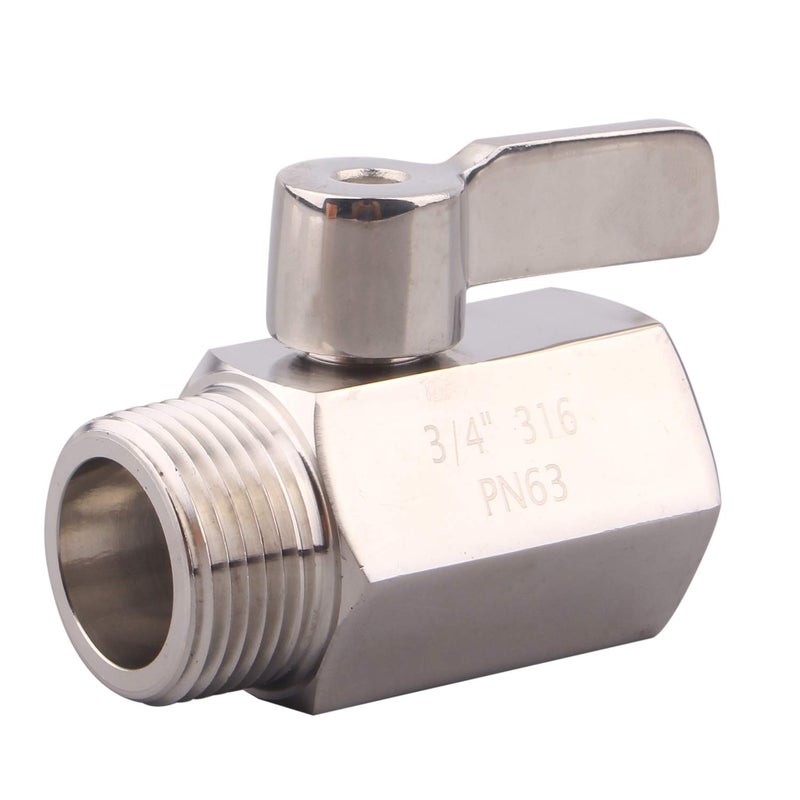 DERNORD 34 inch Stainless Mini Ball Valve NPT Female x Male Thread SUS316