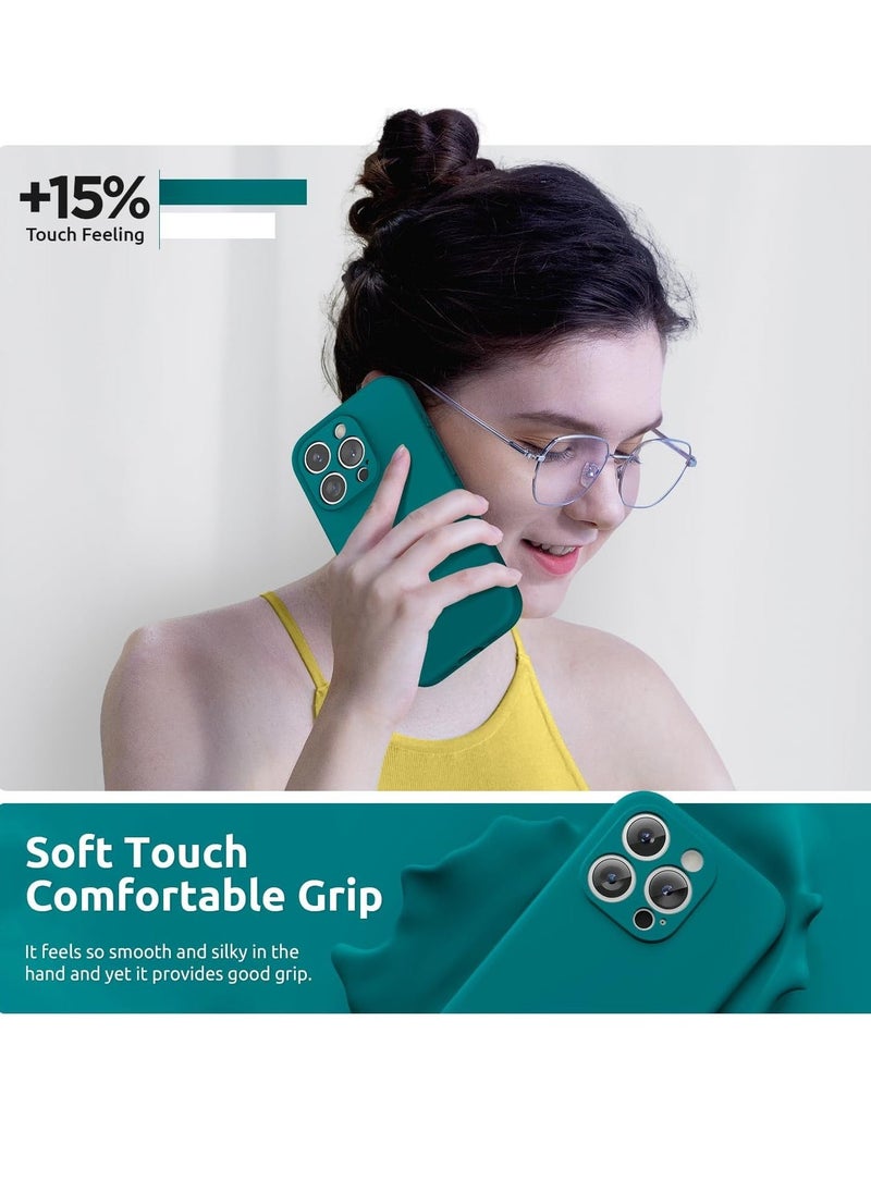 Raxoom Design for iPhone 15 Pro Max Case, Liquid Silicone [2 x Screen Protectors & 1 x Lanyard] Protection for Each Lens Shockproof Cover for iPhone 15 Pro Max 6.7 inch 2023, Teal Blue - Image 5