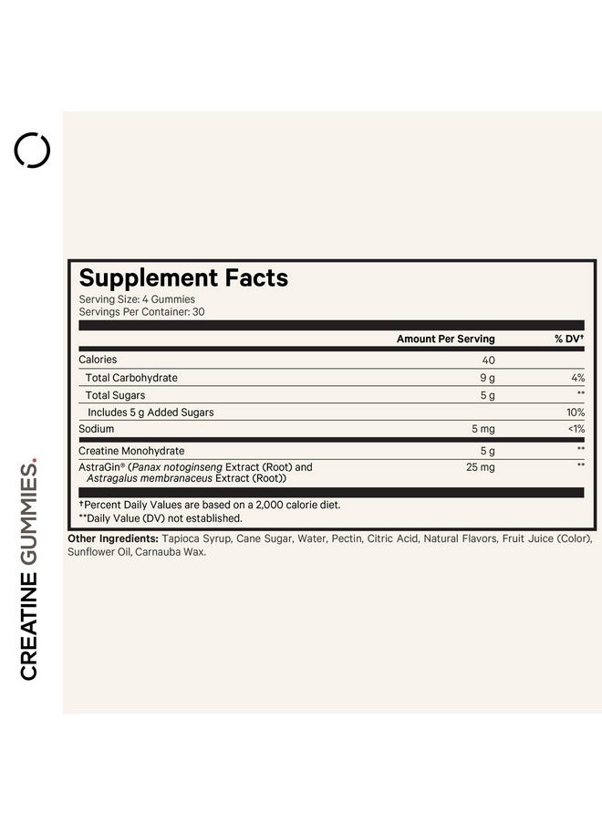 Codeage Codeage Creatine Monohydrate Gummies Supplement - 5000mg Creatine - AstraGin Panax & Astralagus - Sport Gummy - Mixed Berry Flavor - Kettlebell Shape Vitamins - Vegan - Non-GMO - 120 Gummies  - Image 2