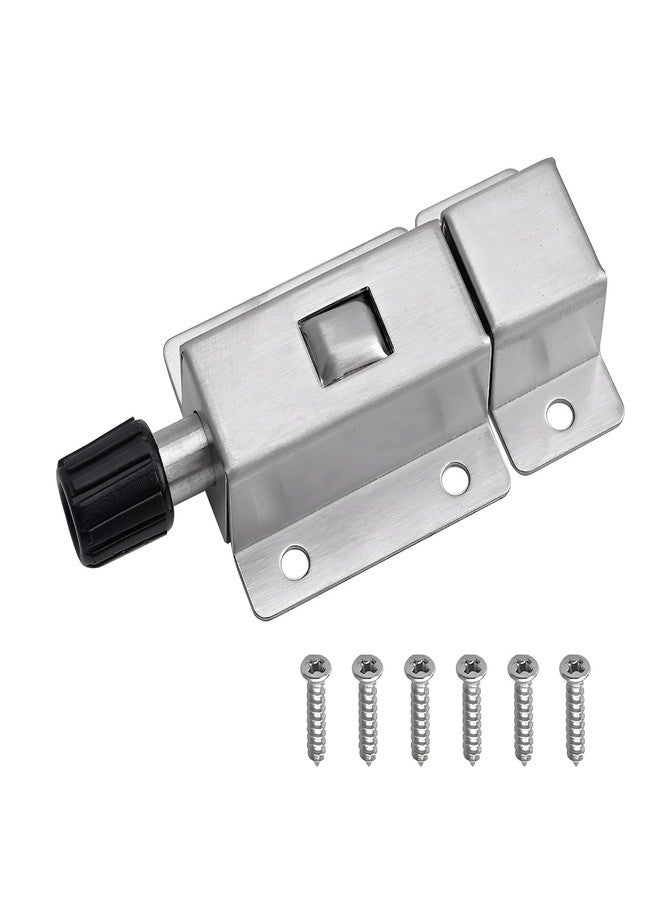 DIKPUL GROUP Stainless Steel Door Spring Lock, Push Button Spring Loaded Latch, Ring-Pull Spring Loaded auto Sliding latches with Security Hardware Tool & Accessories - Image 1