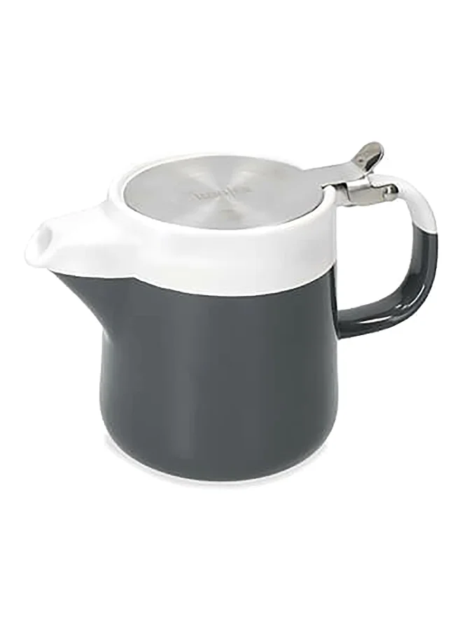 La Cafetiere Barcelona Modern Design Ceramic Tea Pot Grey and White 420 ml LCBARTPOT2GRY