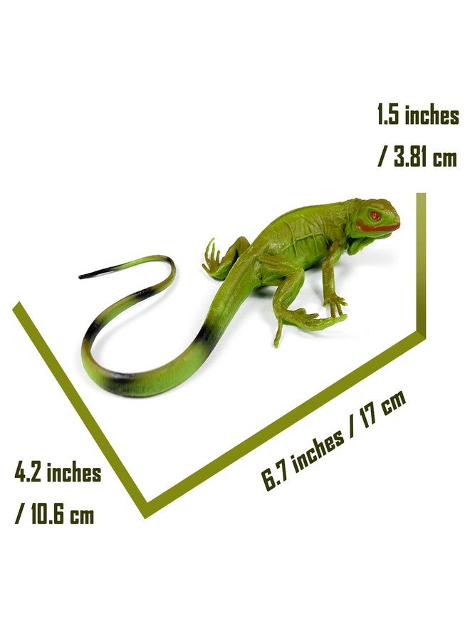 NAKIMO Iguana Animal Figurine Lizard Toy Realistic Reptile Figures for Decoration, Science Education, Prank Props - Image 2