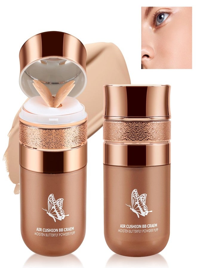 Boobeen Air Cushion BB Cream, Lightweight Moisturizing Foundation Face Makeup, Natural Matte Concealer for Dewy Finish, Conceal & Brighten Nude Base Primer Cream to Even Skin Tone, Long Lasting - Image 1