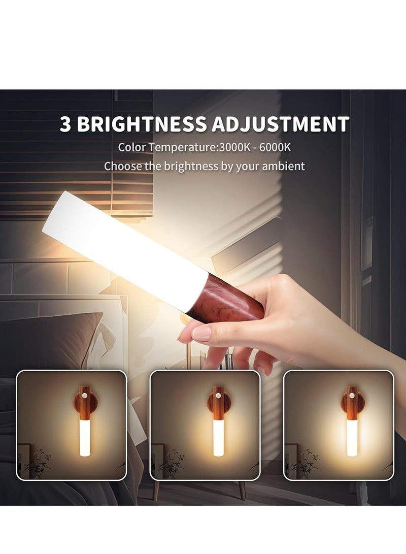 2 Pieces Motion Sensor Night Lights, Rechargeable Battery Powered Wall Lights, LED Wall Lights, 3 Modes and 3 Brightness, Portable Wall Lights for Stairs, Wardrobes, Cabinets, Hallways, Baby Rooms, etc.  - Image 3