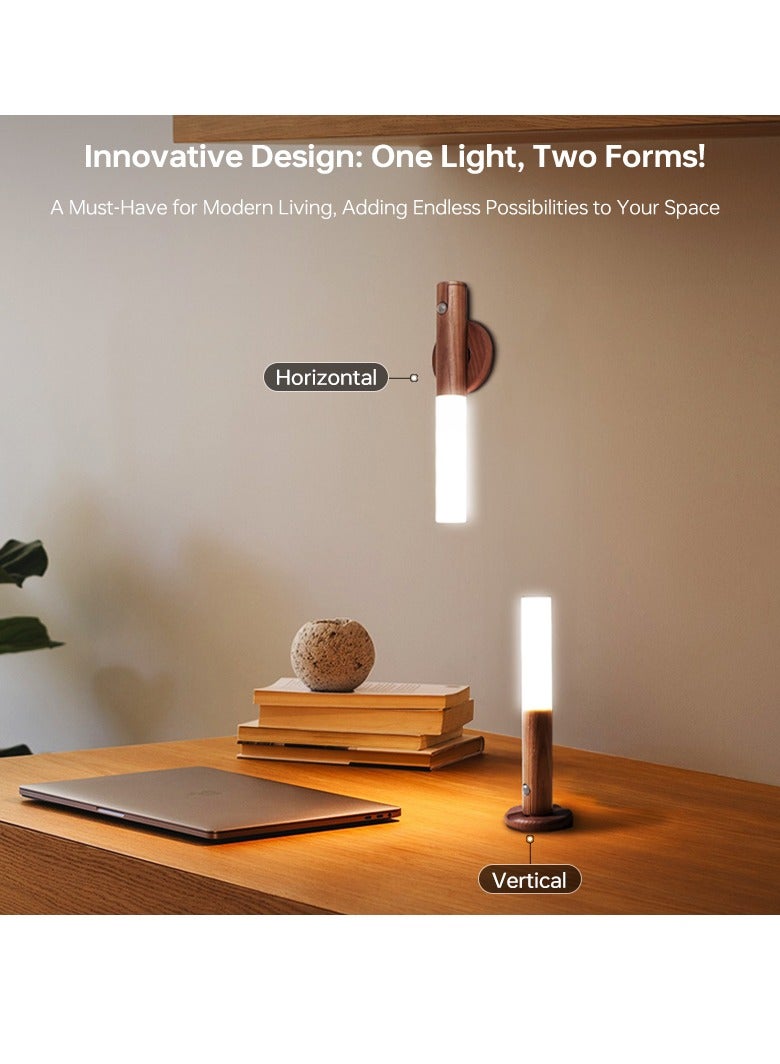 2 Pieces Motion Sensor Night Lights, Rechargeable Battery Powered Wall Lights, LED Wall Lights, 3 Modes and 3 Brightness, Portable Wall Lights for Stairs, Wardrobes, Cabinets, Hallways, Baby Rooms, etc.  - Image 4