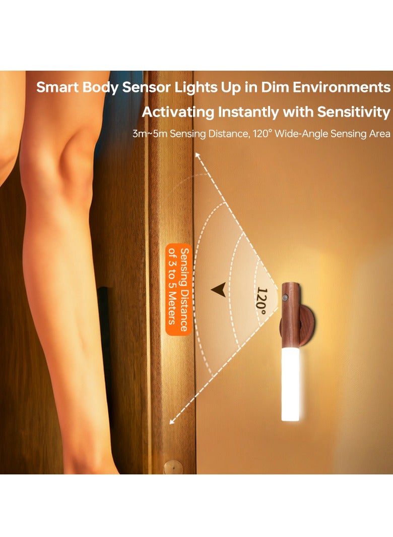 2 Pieces Motion Sensor Night Lights, Rechargeable Battery Powered Wall Lights, LED Wall Lights, 3 Modes and 3 Brightness, Portable Wall Lights for Stairs, Wardrobes, Cabinets, Hallways, Baby Rooms, etc.  - Image 5