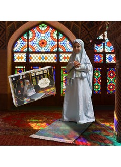 سندس سجادة صلاة مع ثوب صلاة وغطاء للمصحف للفتيات من عمر 8-13 سنة  - Image 3