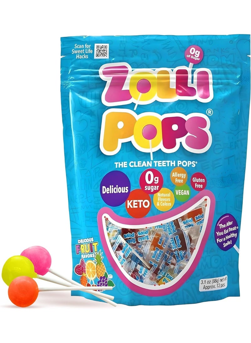 Zollipops Sugar-Free Lollipops – Fruit Mix – 3.1 oz – Cavity Protection Treat for Kids & Adults - Image 2
