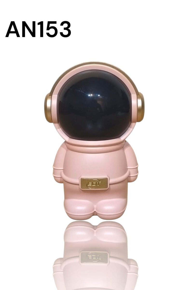 BDT AN153 Heavy Bass Speaker Astronaut RGB 7W Speaker – Type-C Charging, 6-Hour Battery Backup, Multicolor LED Lights for Ultimate Audio Experience Bluthooth Speaker (Astronaut Speaker) - Pink - Image 2