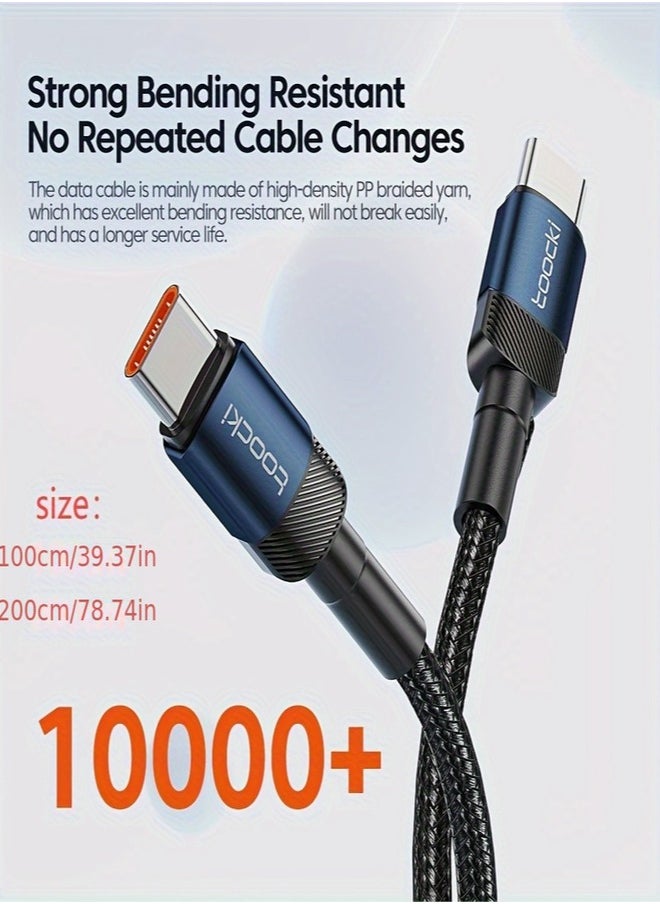 toocki - Toocki C-C 60w, Data Cable, 1m, Blue - Image 1