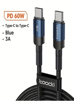 toocki Toocki C-C 60w, Data Cable, 1m, Blue  - Image 1