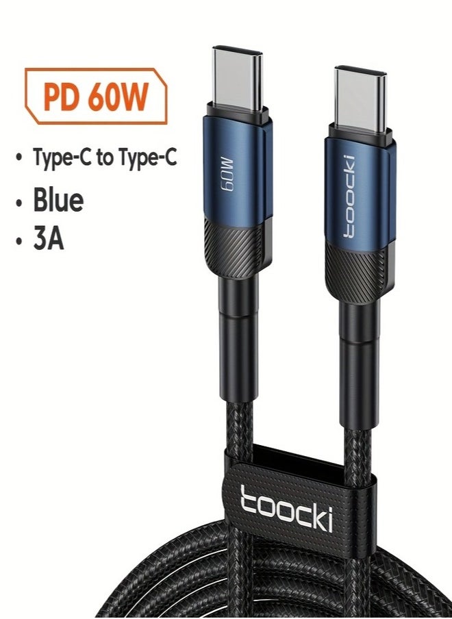 toocki - Toocki C-C 60w, Data Cable, 1m, Blue - Image 1
