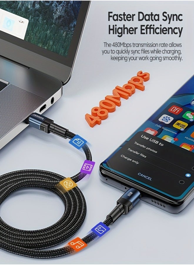 toocki - Toocki C-C 60w, Data Cable, 1m, Blue - Image 1
