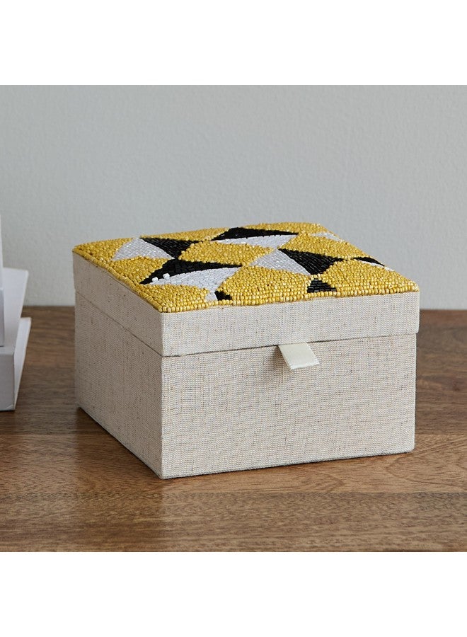Home Box Enzo Beaded Box 13 x 13 x 8 cm  - Image 1