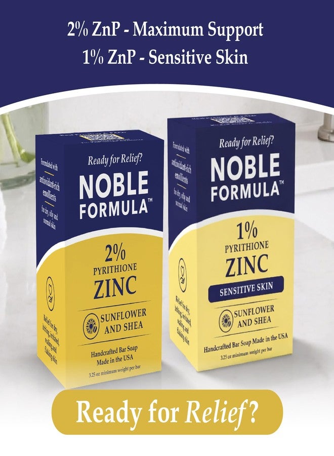 Noble Formula 2% Pyrithione Zinc Soap Bar with Sunflower Oil & Shea Butter – Face, Body & Scalp Cleansing Bar for Dry & Problem-Prone Skin - No Palm Oil, Vegan Formula, Handmade in the USA, 3.25 oz - Image 3