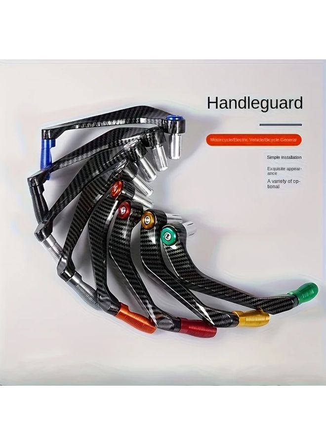 Red Motorcycle Hand Guards Universal Fit Aluminum Alloy Brake Clutch Lever Covers - Image 3