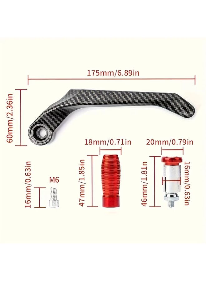 Red Motorcycle Hand Guards Universal Fit Aluminum Alloy Brake Clutch Lever Covers - Image 2