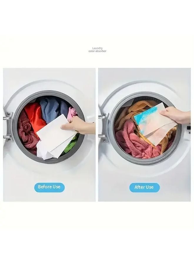 100pcs Color Catcher Sheets For Laundry Prevents Dye Transfer Enhances Clothing Protection - Image 4