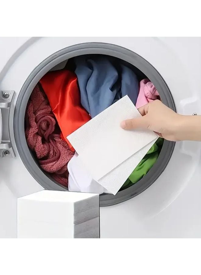 100pcs Color Catcher Sheets For Laundry Prevents Dye Transfer Enhances Clothing Protection - Image 5