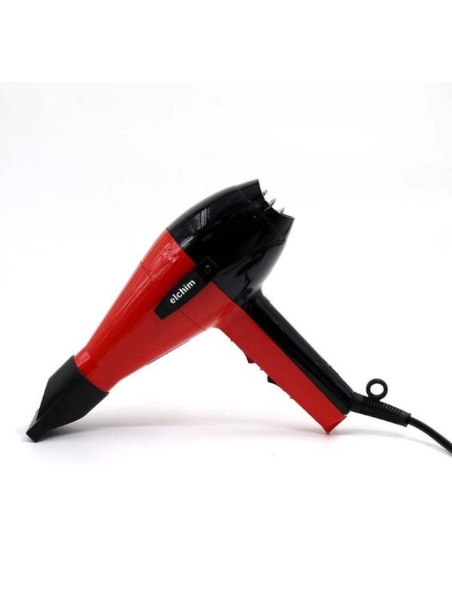 Elchim Classic 2001 Professional Hair Dryer– Red/Black - Image 3