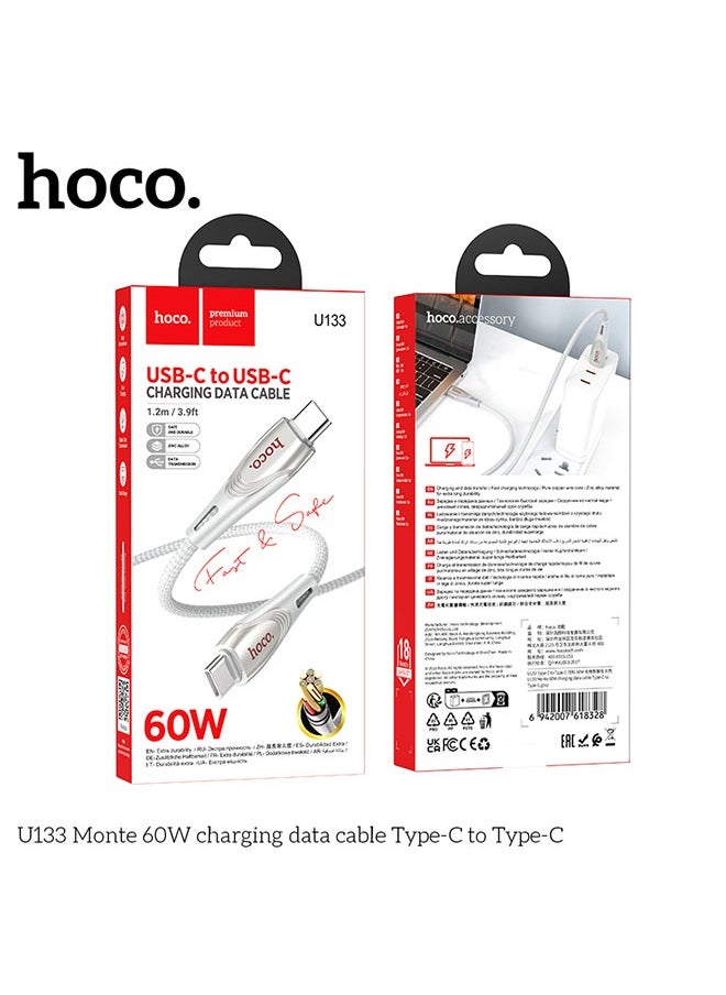 hoco. U133 Monte 60W charging data cable Type-C to Type-C  - Image 5