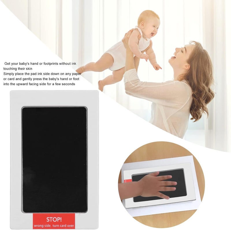 comfrt Footprint Ink Pad, Safe Baby Hand and Footprint Kit for Newborn New Mom Gift(Black) - Image 4