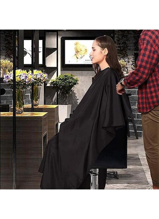 MOXO Barber Cape Waterproof Hair Cutting Cape Adjustable Salon Hairdressers Gown Cape Haircut Apron Cloth for Hair Styling Coloring Styling 140 * 90 cm(56 * 36inch).  - Image 3