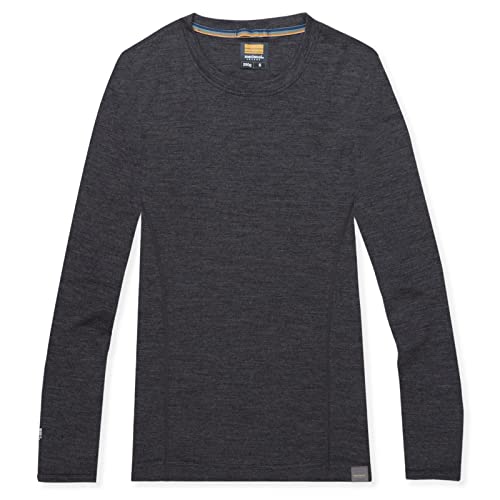 MERIWOOL Womens Base Layer 100% Merino Wool Midweight Long Sleeve Thermal Shirt Charcoal Gray - Image 3