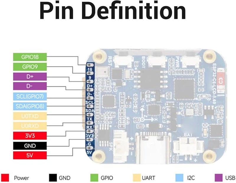 Vbestlife 1 69 بوصة لوحة تطوير شاشة LCD وحدة عرض WiFi6 ذكاء اصطناعي صوتي IMU RTC - Image 3