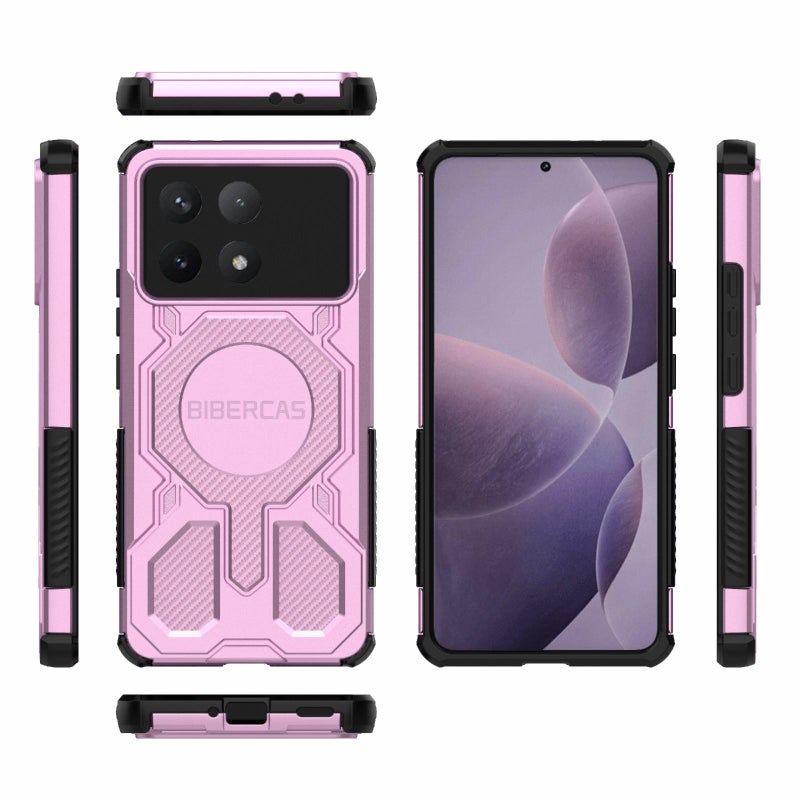 BIBERCAS For Redmi K70 Real Color Series Magsafe Shockproof Phone Case(Pink) - Image 2