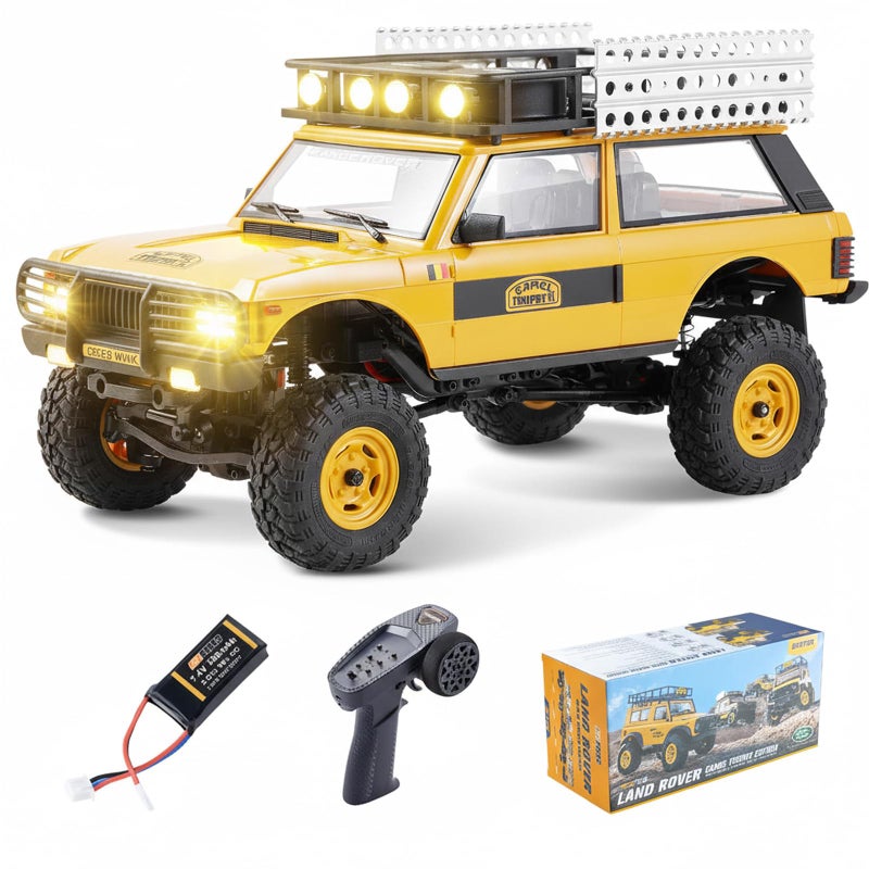 EAZYRC FMS 124 FCX24M RC Crawler RTR Land Rover Series with Licensed 124 RC Truck 4X4 Mini RC car with Lighting 24Ghz Remote ControlBattery Range Rover - Image 3
