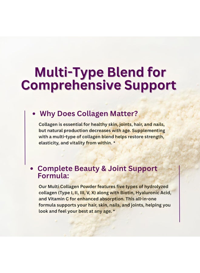 Micro Ingredients Original Multi Collagen Peptides Powder, 1 Pound (16 Ounce) - Type I,II,III,V,X with Biotin 10,000mcg, Hyaluronic Acid, Vitamin C - Unflavored - Keto & Paleo Friendly, Easy Dissolve, Non-GMO, Gluten Free - Image 5