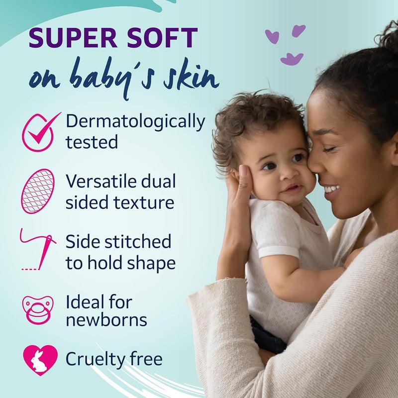 Lil-Lets Baby Cotton Wool Oval Pads - 50 Count, Certified Organic 100% Pure Cotton, Soft and Absorbent for Newborns - Image 3