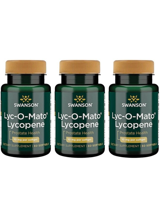 Swanson Lyc-O-Mato Lycopene 10 Milligrams 60 Sgels (3 Pack) - Image 1