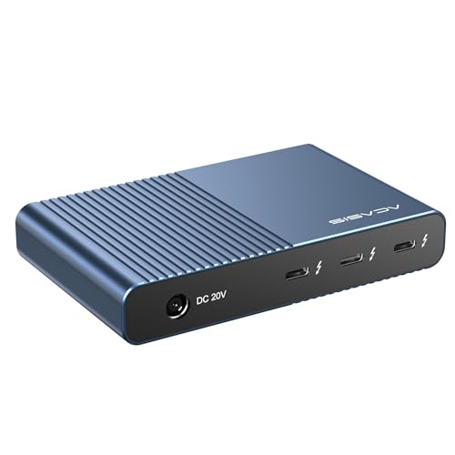 ACASIS Thunderbolt4 Hub, Single 8K or Dual 4K 60Hz Display, 120W PD Charging, Compatible with M1 Macs, PC, Chrome, 3X Thunderbolt 4 40Gb/s, 1 x USBA (10Gb/s), Compatible with Thunderbolt 3/4 PC - Image 1