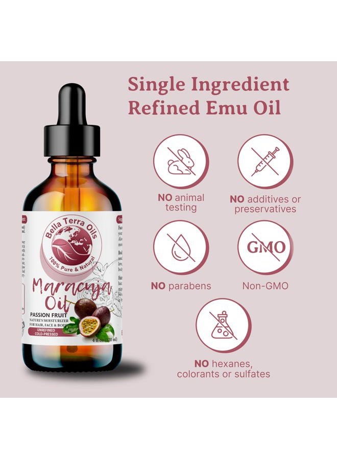 Bella Terra Oils NEW Maracuja Oil (Passion Fruit). 8oz. Cold-pressed. Unrefined. Organic. 100% Pure. Non-GMO. Hexane-free. Fights Wrinkles. Softens Hair. Natural Moisturizer. For Hair, Skin, Beard, Stretch Marks. - Image 4