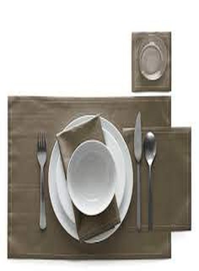 MY DRAP Washable and Reuseable Cloth Placemat - 17.7 x 12.6 in (12 Per Roll, Cotton Taupe) - Image 2