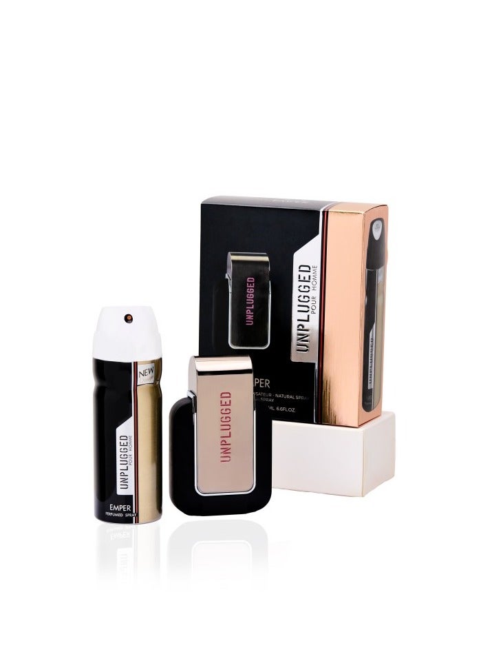 emper Ember Unplugged Pour Homme for Men - Eau de Toilette - 100ml with Deodorant Gift