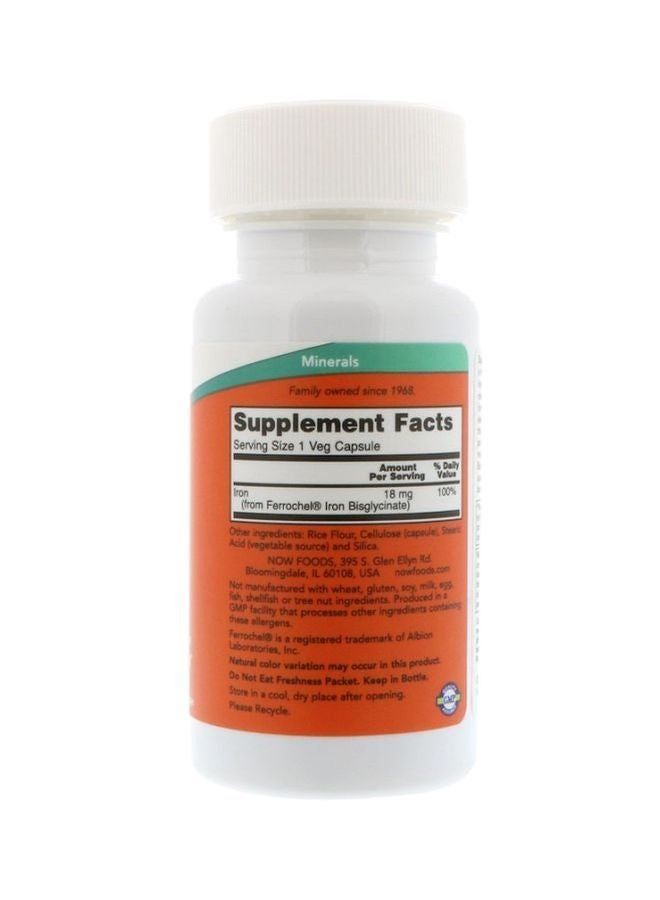 ناو فودز 120 قرصاً حديد 18mg - Image 2