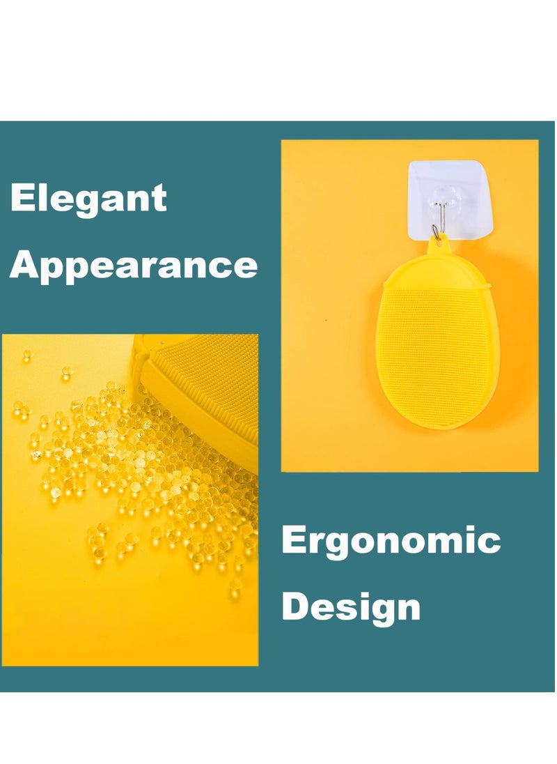 Excefore - 2 PCS Silicone Shower & Shampoo Brush for Kids, Scrubbers Exfoliator Brush, Included Scalp Care Comb and Body Scrub,Suitable for Newborns & Toddlers Hair and Body Care - Image 1