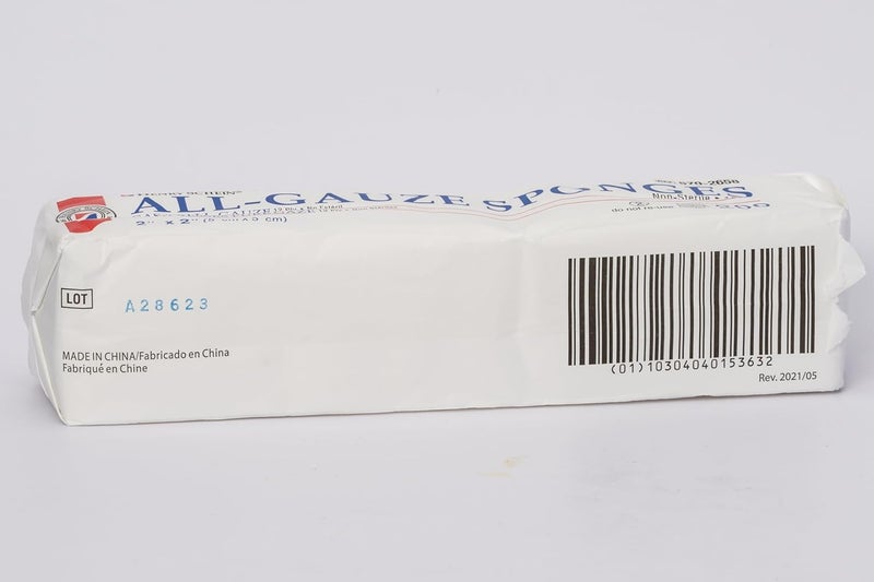 Henry Schein 100 Cotton Woven AllGauze Sponge 2x2 12 Ply NonSterile Square for Wound Dressing Gauze SpongePads for Wound Care  Home First Aid Kits 200  Pack - Image 5