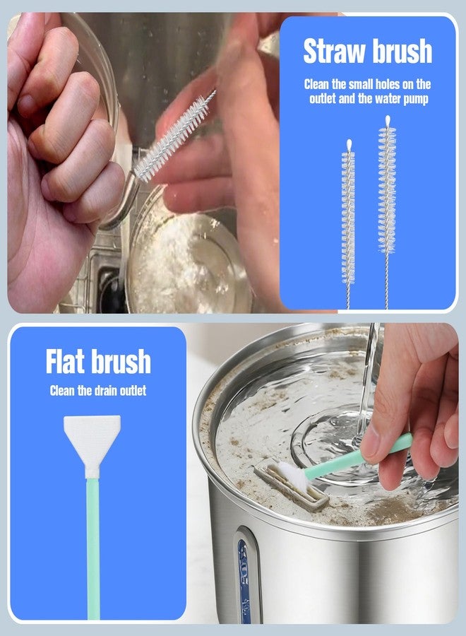 XANGNIER Water Fountain Cleaning Kit,Dog and Cat Water Fountain Cleaner Brushes Kits,Pet Drinking Dispenser Washing Kit with Sponge Wipe,Handle Brush,Crevice Brush,Cotton Swab,Storage Bag,10 Pcs - Image 5