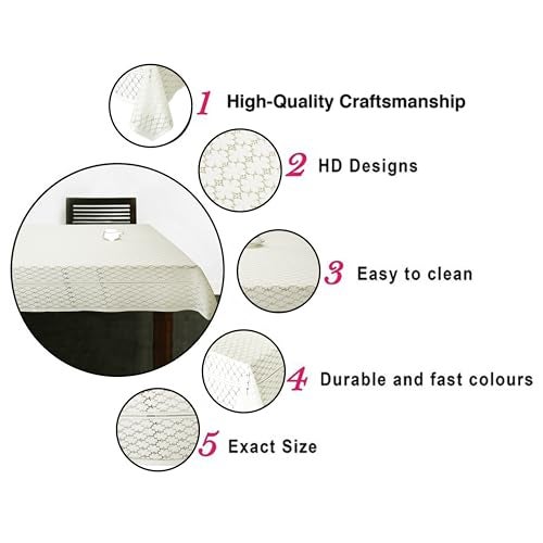Homerz Premium Bird Style Table Cloth, Floral Design with Solid Border (Bird, 60x90 inch- 6-8 Seater) - Image 4