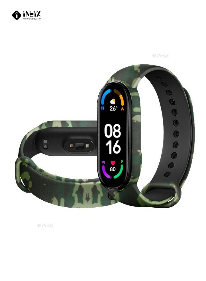 INEIX Soft Silicone Replacement Strap For Xiaomi Mi Band 6  - Image 2